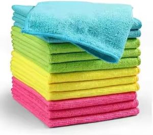 ผ้าไมโครไฟเบอร์สี่เหลี่ยม NOVISON แบบใช้ซ้ำได้ ขนาด 40x40 ซม. 380gsm สีดำ 32x32 30x40 จำนวน 24 ผืน ผ้าเช็ดทำความสะอาด - Product Image 1
