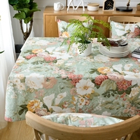 2025 best-seller luxe coloré lavable et Durable impression numérique coton lin nappe conception personnalisée pour adulte