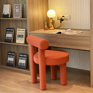 <span class=keywords><strong>Chaise</strong></span> de <span class=keywords><strong>coiffeuse</strong></span> nordique moderne, tabouret de chambre à coucher en tissu technologique simple avec dossier, <span class=keywords><strong>chaise</strong></span> de maquillage, <span class=keywords><strong>chaise</strong></span> de lecture de luxe léger - Product Image 1
