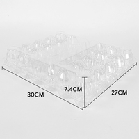 Boîte à œufs en plastique PET transparente Plateaux à œufs en plastique pour 30 œufs