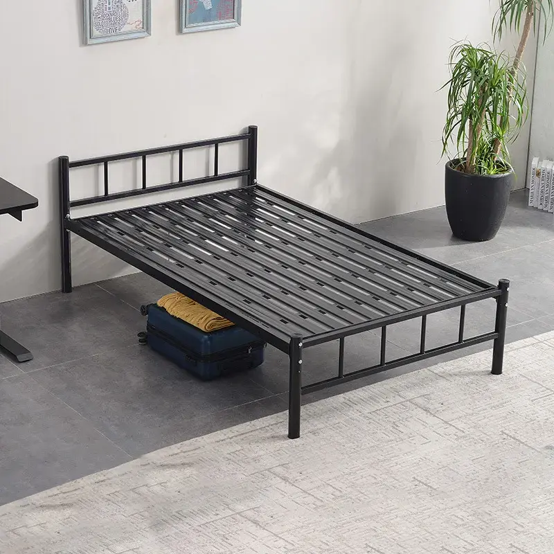 Xingyuan fábrica atacado ferro cama quadro aço cama única cama metal personalizado