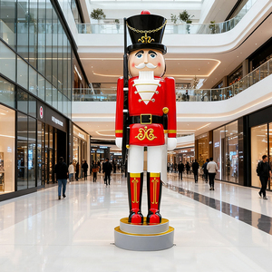 Sculptures géantes de Noël pour centres commerciaux, sculptures <span class=keywords><strong>en</strong></span> fibre de verre, casse-noisettes de Noël de 10 pieds à vendre - Product Image 1