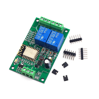 Fuente de alimentación de 5V/8-80V, módulo de relé dual ESP8266WIFI, placa de desarrollo ESP-12F, desarrollo secundario