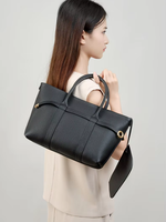 Sacs fourre-tout pour femmes en cuir de vachette pleine fleur, grande capacité, avec fermoir à bascule et petite pochette amovible, sac à main quotidien pour femmes