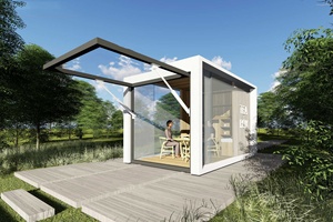 Aangepaste High-End Container Theesalon-Grote Ramen Met Gordijnen - Product Image 6