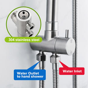 Ensemble de <span class=keywords><strong>Douche</strong></span> en Acier Inoxydable Chuveiro avec Pommeau Pluie, Mitigeur Mural pour Appartement et Hôtel - Product Image 2