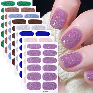 Оптовая продажа, низкая цена, 12 поездок, легко наносится оптом, 2D пластиковая блестящая наклейка для ногтей - Product Image 1