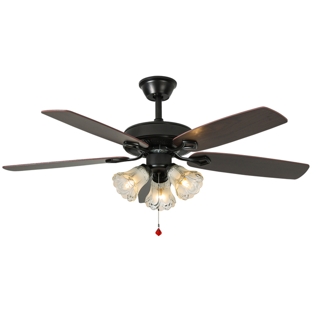 Modern Style Usha Decorate 5 Wings CE Ceiling Fan with LED Light Steel Metal Orient Design Coffee Shop-Used Old House Chandelier
