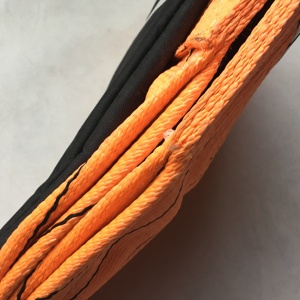 오렌지 7:1 300mm 폴리에스터 웨빙 슬링 플랫 리프팅 벨트 1톤 용량 보호 커버 그린 안전 소재 원산지 타입 - Product Image 5