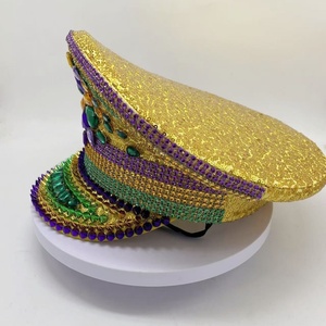Xu Hướng Màu Tím Màu Xanh Lá Cây Vàng Theo Chủ Đề Đảng Đội Trưởng Hat Mardi Gras <span class=keywords><strong>Sequin</strong></span> Spiked Hat Cho New Orleans Đốt Người Đàn Ông Lễ Hội Món Quà Sự Kiện - Product Image 6