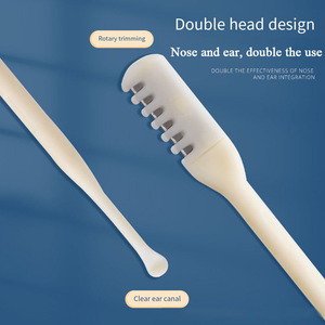 Wholesale Double-ended Nose Hair Trimmer Reusable Scissors Men Women Portable Ear Scoop <b>Scraper</b> <b>Clean</b> Remover Tools - Product Image 5