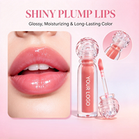 Gloss à lèvres liquide vegan haute pigmentation, brillant, longue tenue, non collant, résistant à l'eau, avec logo personnalisé, vente en gros