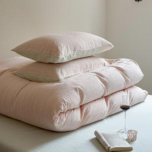 An Youtian 40 Count Pure Cotton <b>Bedding</b> <b>Set</b> 133x72 Twill Solid Color Duvet Cover And Sheet <b>Set</b> For Bedroom - Product Image 4