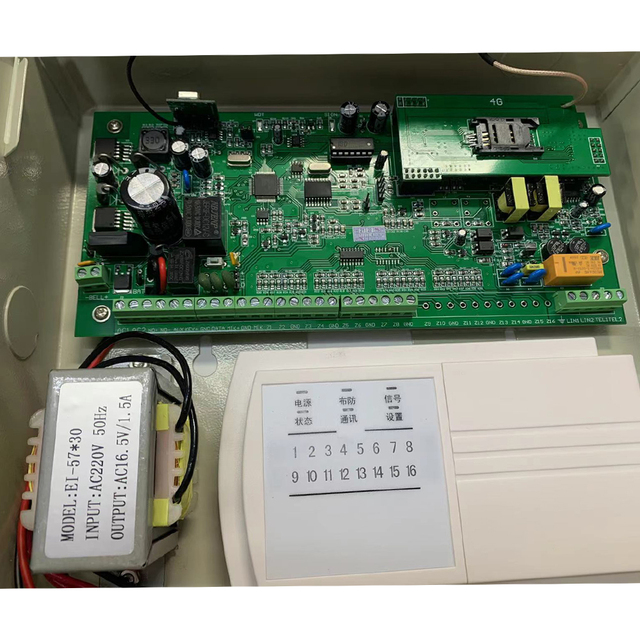Gsm Pstn Phone Line SIM Card Dual Network Burglar Alarm System 8 Wired Zone 16 Wireless Zone