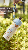 Gobelet isotherme en acier inoxydable de 600 ml pour sublimation, isolation thermique 6-12 heures, écologique, réutilisable, mignon pour femmes, avec couvercle portable et paille