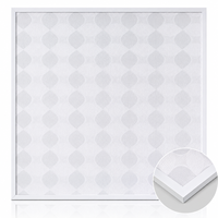 Plaque de plafond en plâtre carrée moderne résistante à l'humidité, panneau en vinyle laminé PVC pour système de plafond suspendu en grille T