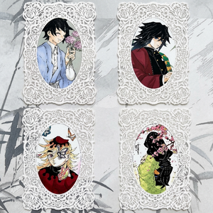 การ์ดกระดาษอนิเมะญี่ปุ่น ลายฉลุลูกไม้ งานฝีมือ กระดาษมุกโปร่งแสง ลายกิยู โทมิโอกะ นายน์พิลเลอร์ส การ์ดสะสม ของขวัญ เกมบนโต๊ะ - Product Image 4