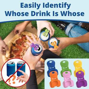 6 pezzi apriscatole facile strumento apriscatole per bibite colorate tappo di protezione apriscatole per bibite apriscatole - Product Image 5