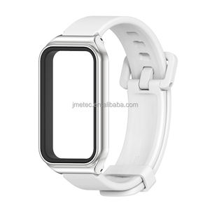 2023 vente chaude boîtier de couverture en acier inoxydable en métal coloré avec bracelet de montre intelligent en silicone pour <span class=keywords><strong>huami</strong></span> <span class=keywords><strong>amazfit</strong></span> 7 - Product Image 4