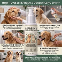 Spray Désodorisant pour Chien Sans Eau Neutraliseur de Fortes Odeurs pour Poils Épais Contrôle Clinique des Odeurs Sans Danger pour la Léchage Fraîcheur Instantanée Marque Privée