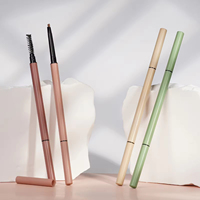 Crayon à sourcils double embout personnalisable avec logo OEM, crayon naturel végétalien pour définir et modeler, résistant à l'eau