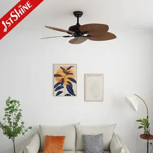 1stshine Ceiling Fan Patio Classic Style Palm Style ABS Blades Waterproof IP42 Ceiling Fan