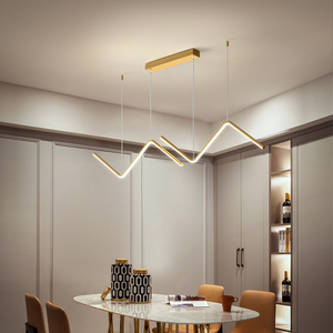 Lustre LED Minimaliste Nordique Moderne en Fer et Acrylique pour Restaurant, <span class=keywords><strong>Vitrine</strong></span>, Cuisine, Chambre, <span class=keywords><strong>Luminaire</strong></span> Suspendu Long d'Intérieur - Product Image 3