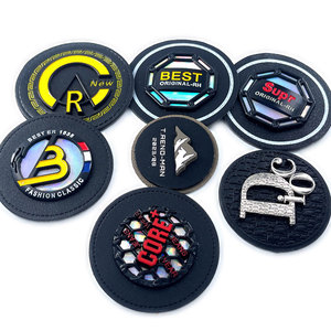 Shishi Hardware Eco Imprimé Rectangle Patch Étiquettes En Cuir Daim Fantaisie Plié Logo Lavable Vêtements Étiquettes avec Personnalisé Mon Logo - Product Image 5