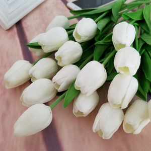 <span class=keywords><strong>Tulipanes</strong></span> de seda artificial Real Touch flor PU estilo Natural boda hogar Navidad Día DE LA MADRE Pascua graduación decoraciones regalo - Product Image 3
