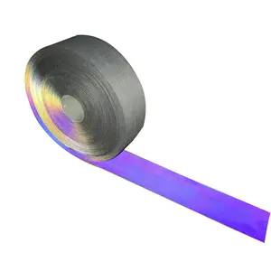 Reflective Ribbon Tape Rainbow Color Reflective Strip Iridescent Reflective Tape