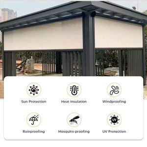 Tende a Rullo Motorizzate Antivento per Esterni Impermeabili con Sistema Zip Track Elettrico per Patio e Giardino - Product Image 3