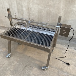 Asador <span class=keywords><strong>de</strong></span> Acero Inoxidable para <span class=keywords><strong>Cerdo</strong></span>, Pincho para Barbacoa <span class=keywords><strong>de</strong></span> Carbón - Product Image 3