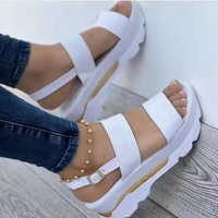 Sandales compensées légères et confortables pour femme, grande taille, à bout large, pour l'extérieur, été-automne 2026
