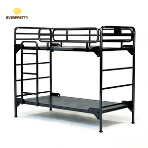 Meubles scolaires, cadre de <span class=keywords><strong>lit</strong></span> <span class=keywords><strong>en</strong></span> métal robuste, <span class=keywords><strong>lit</strong></span> de dortoir moderne, <span class=keywords><strong>lit</strong></span> superposé <span class=keywords><strong>en</strong></span> acier pour adultes avec escalier pour <span class=keywords><strong>2</strong></span> personnes - Product Image 1