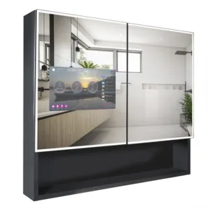 TV Mirror Cabinet, Bathroom Illuminated Smart Mirror