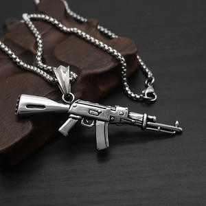 Hip Hop Punk paz impermeable 316 Acero inoxidable Pvd relleno chapado en oro joyería de moda colgante collares para hombres hombre - Product Image 2