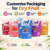 Pochette souple personnalisée en Mylar imprimée en héliogravure avec fermeture éclair pour snacks, fruits secs et aliments – Emballage réutilisable, flexible et recyclable