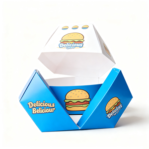 Custom Print Disposable Hexagonal Hamburger <strong>Burger</strong> Fries Chicken Fast Food Take Away <strong>Burger</strong> <strong>Boxes</strong> - Product Image 5