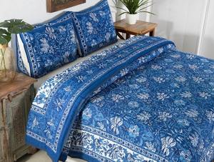 Edredón de algodón hecho a mano Rajai indio hecho a mano bloque impreso cubierta de cama relleno de algodón Natural Razai Jaipuri Rajai - Product Image 2