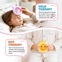 Compresse réutilisable personnalisée en PVC avec billes de gel chaud/froid, coussin rafraîchissant en peluche, compresse chaude/froide mignonne pour enfants
