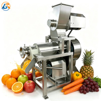 RVS Auger Juicer Dubbele Schroef Crusher Juicer Commerciële Elektrische Koudgeperste Fruit- en Groentemachine