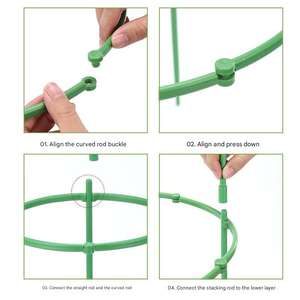 2025 nuevo superventas nuevo tipo multicapa al por mayor soporte para plantas jaulas de tomate para jardín flores trepadoras fácil de instalar - Product Image 5