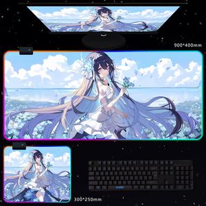 Alfombrilla de Ratón para Juegos LED RGB con Logotipo Personalizado Grande, de Goma Resistente al Agua, 30x80cm, Producto Flashstrike en Existencia - Product Image 2