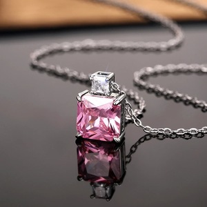 Set di collana e orecchini con bottiglia di profumo per donna, design a fiore di ghiaccio, elegante regalo di gioielleria alla moda - Product Image 4