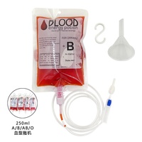 Bolsa de sangre para Halloween de 150-350 ml, bolsa de infusión de zumo, bebida, pegatina, Spoof Vampire, etiqueta de jeringa, Clip para fiesta, 350 ml