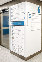 Système de signalétique hospitalière personnalisé, signalétique intérieure pour l'orientation, panneau de porte, plaque nominative de service en acier inoxydable et acrylique, guide d'escalier