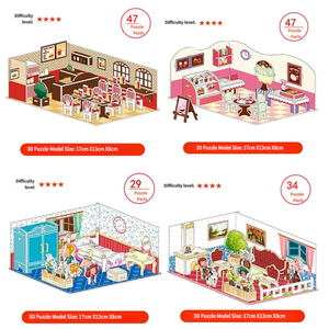 ชุดตัวต่อบ้าน 3 มิติสำหรับเด็ก ชุดของเล่นตัวต่อห้องขนาดเล็ก DIY สำหรับเด็กชายและเด็กหญิง อายุ 3-12 ปี ของขวัญเสริมพัฒนาการ - Product Image 5