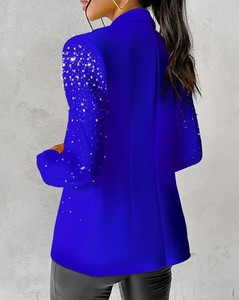 MC0119 Blazer da <span class=keywords><strong>Donna</strong></span> per Ufficio, Manica Lunga con Perline, Completo Formale da <span class=keywords><strong>Donna</strong></span> per Ufficio - Product Image 6