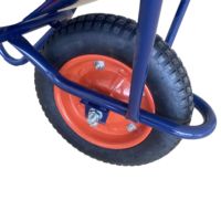 Carretilla de Acero Reforzado WB3502 con Rueda Única y Caja Profunda para Jardín, Obra y Transporte de Arena