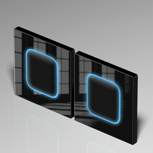 Soket sakelar lampu elektrik 1/2gang, saklar lampu elektrik dinding dengan USB C, soket pengisi daya kaca Tempered, hitam mewah - Product Image 1